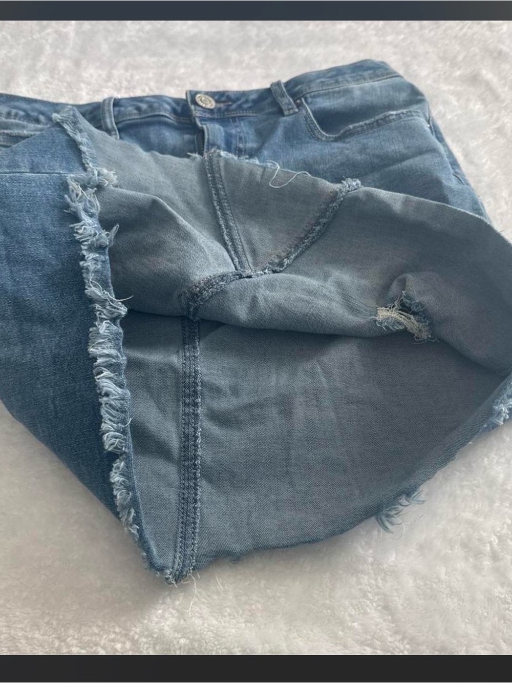 YMI Light Blue Frayed Hem Women’s Denim Jeans